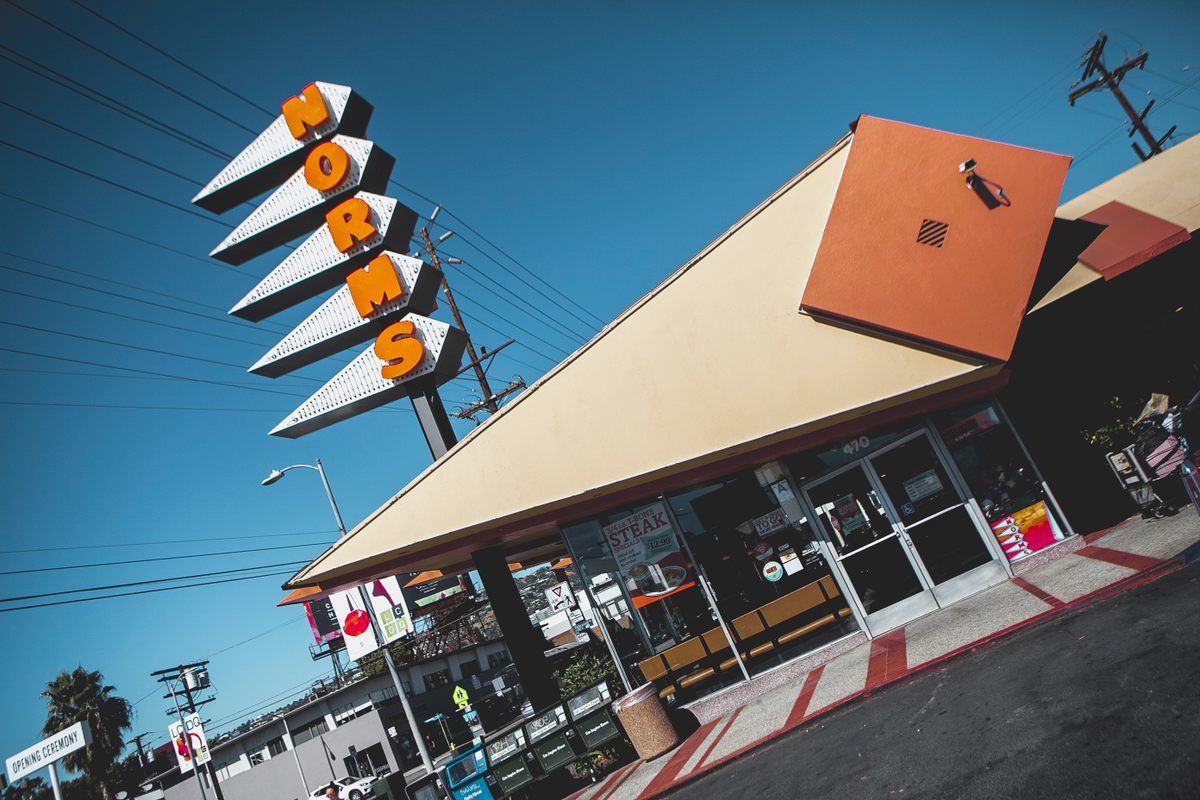 Norm's distinctive signage.