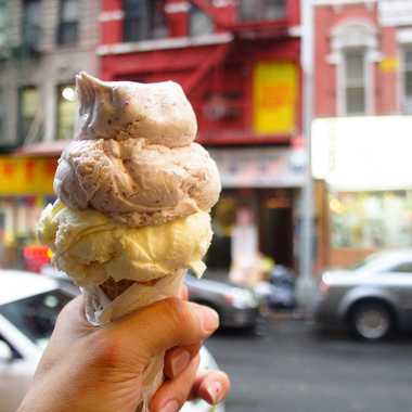 Ice cream cone from the Chinatown Ice Cream Factory.
