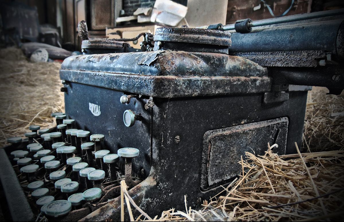 A typewriter left at Ballymackeehola.