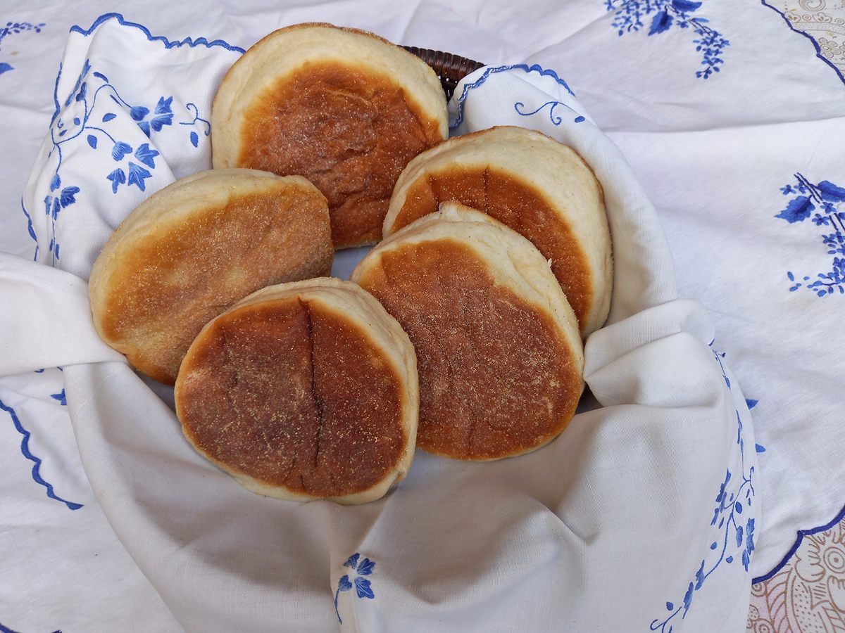 Bolos lêvedos are like larger, softier, chewier English muffins.