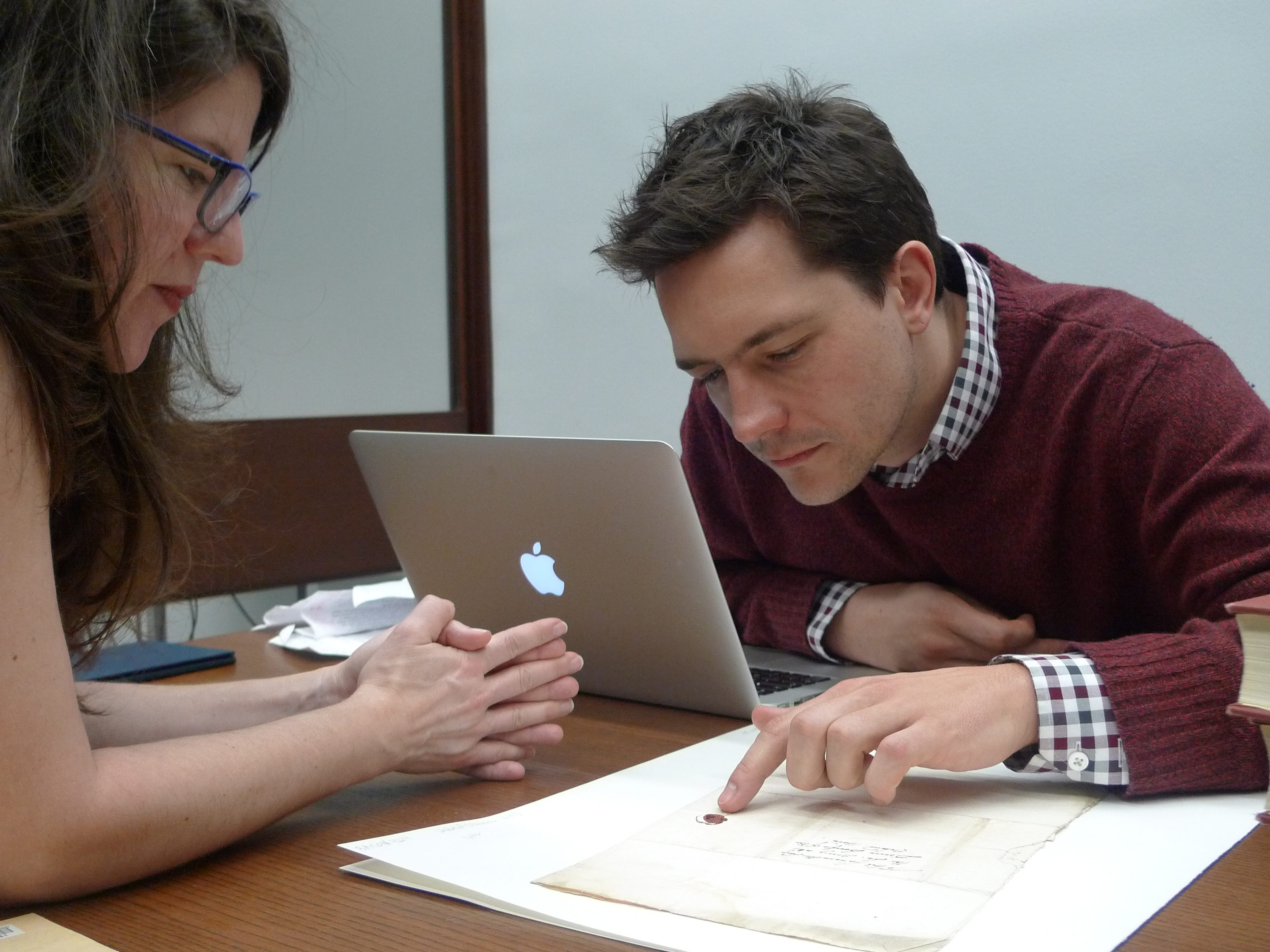 Smith and Dambrogio studying together.