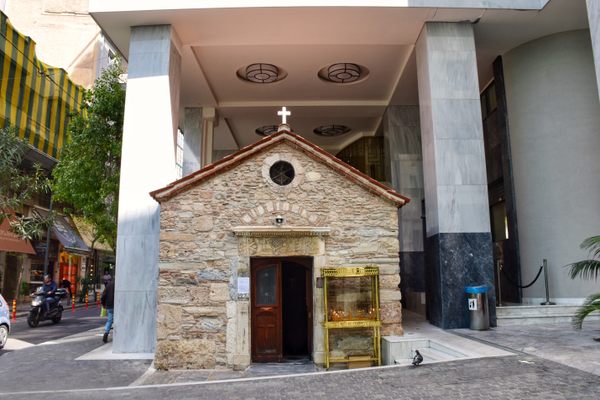 Exterior of the church in April 2018.