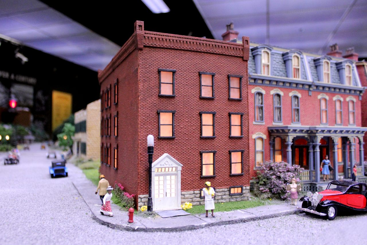 A model of Daisy Lampkin's house is the latest addition to the Miniature Railroad & Village at Carnegie Science Center in Pittsburgh.