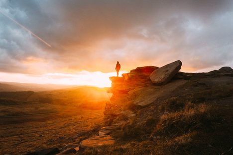 Sunset on Stanage Edge