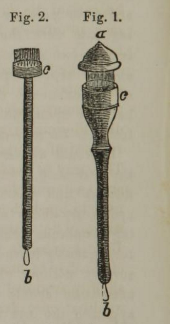 A sketch of the ebony shell and the interior coil and needle apparatus in <em>Baunscheidtism, or a new method of cure</em>.