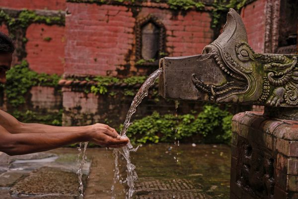 The Ga Hiti in the Thamel neighborhood is one of many spouts that provide life-giving water to the people of Kathmandu.