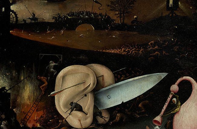 Some parts of the triptych were meant to portray hell.