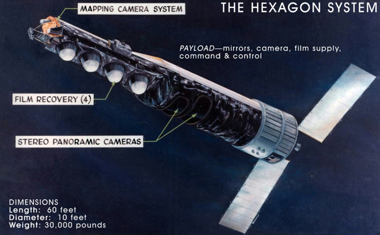 The satellite was equipped with film containers that drifted down to Earth.