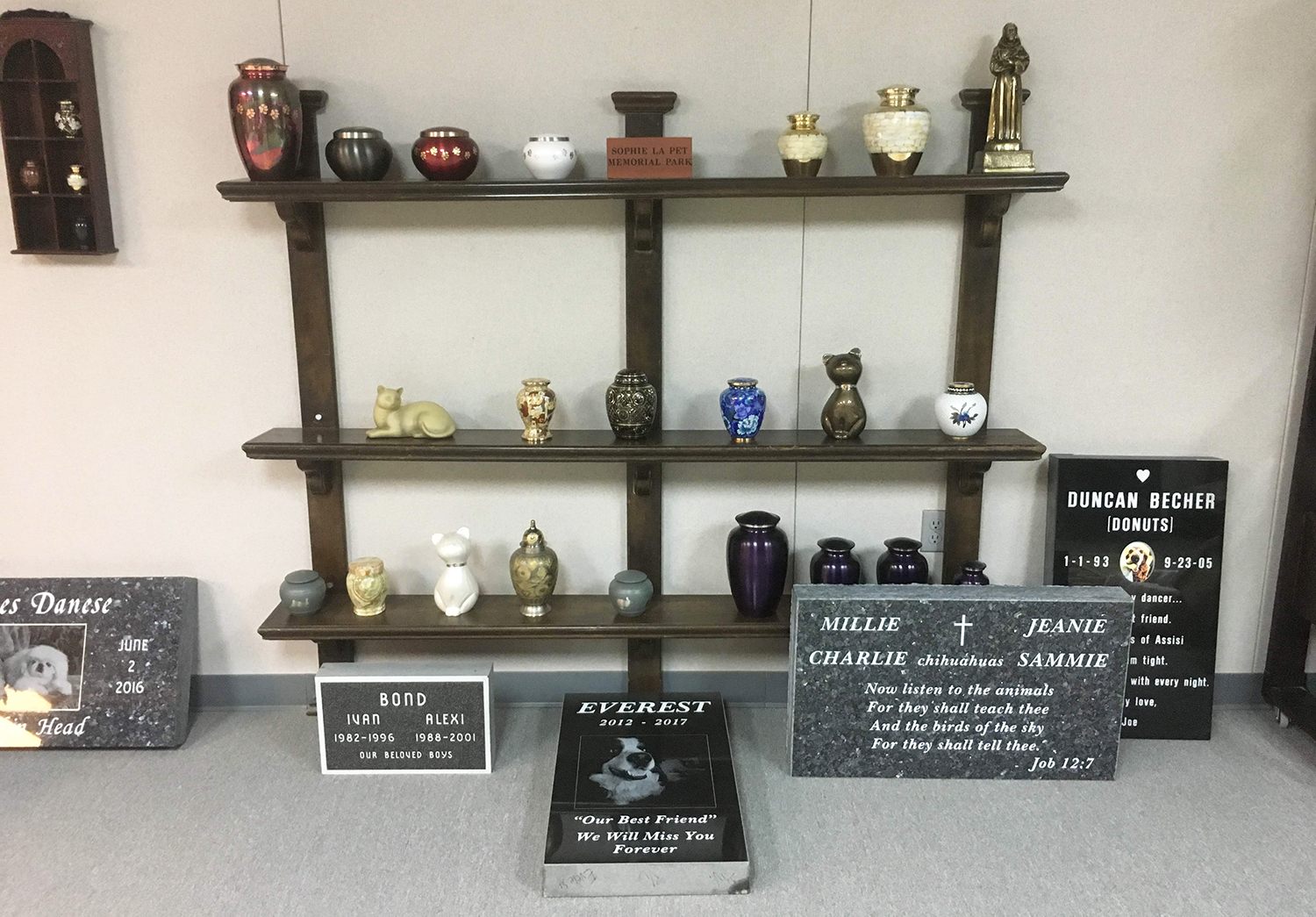 Urns for sale.