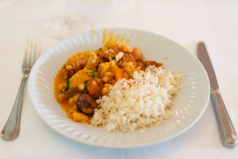 Although this braised tripe is of humble origins, it's given the royal treatment here.
