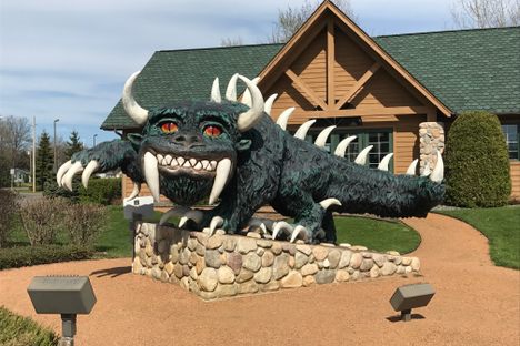 The "Chamber Hodag" in Rhinelander, Wisconsin.
