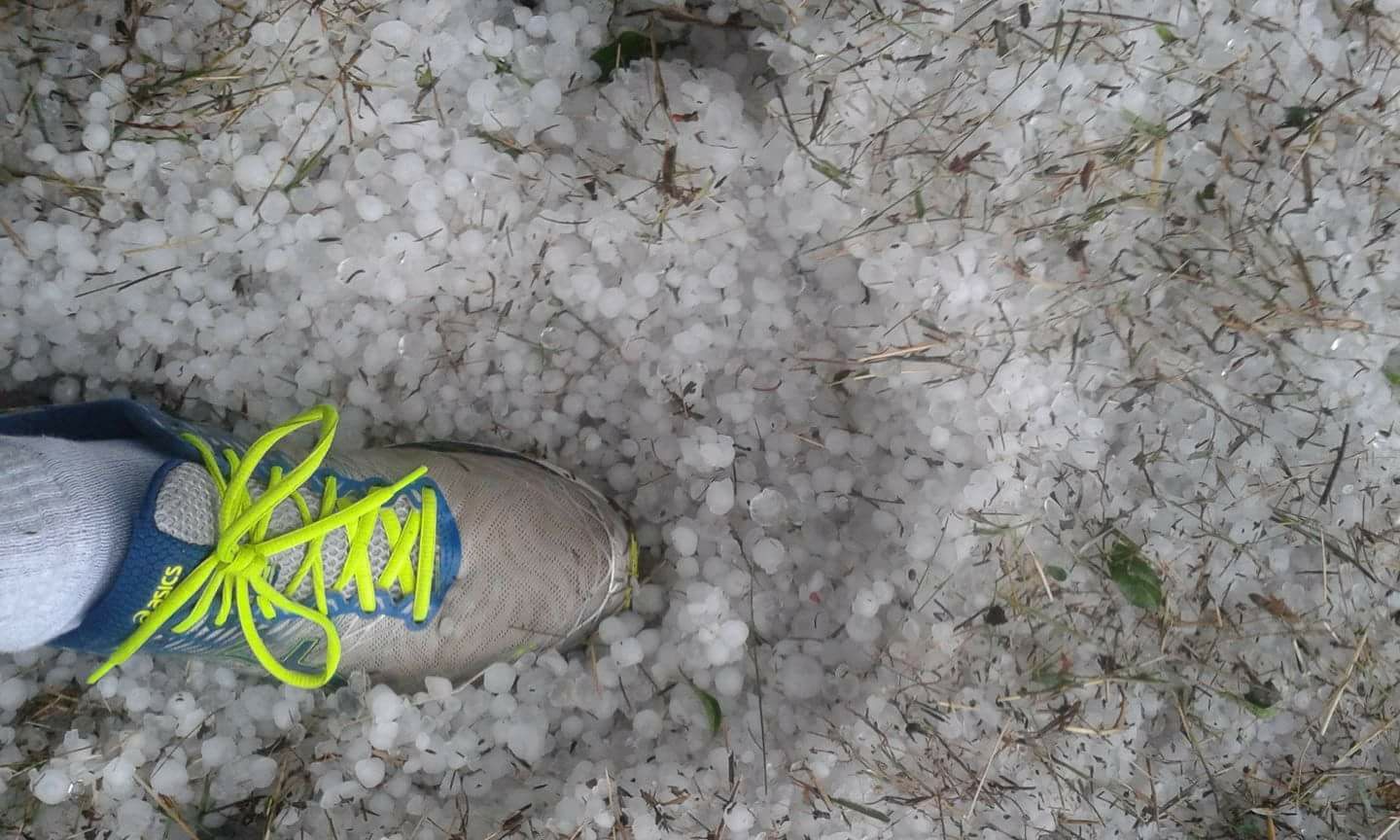 Hail in South Dakota, June 22, 2017.