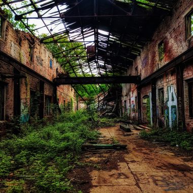 The abandoned building.