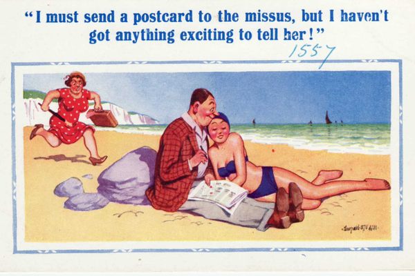 Seaside postcard. (Donald McGill Postcard Museum)