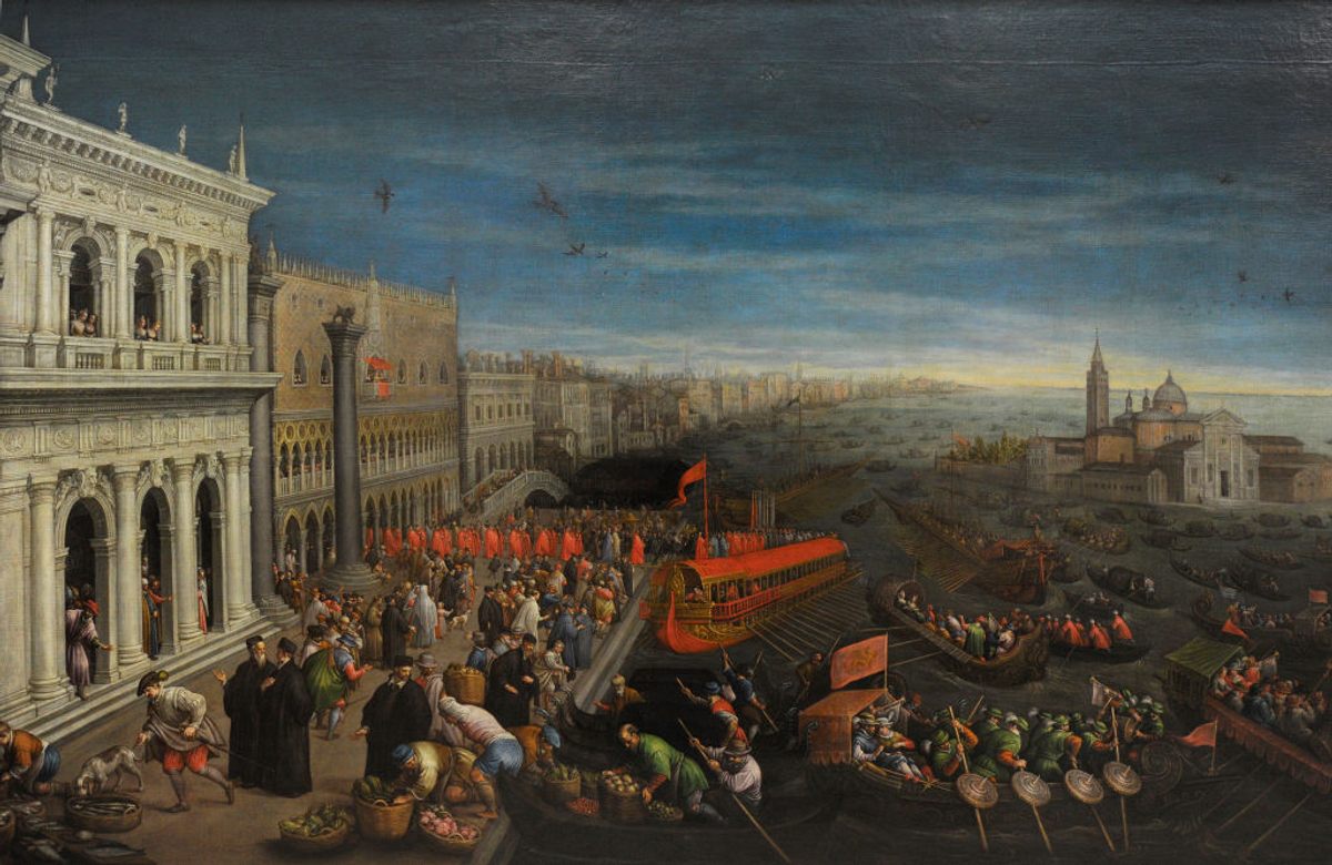 The banks of the Schiavoni in Venice, here painted by artist Leandro Bassano (1557-1622), would have been a familiar sight to professional cryptanalyst Giovanni Soro.