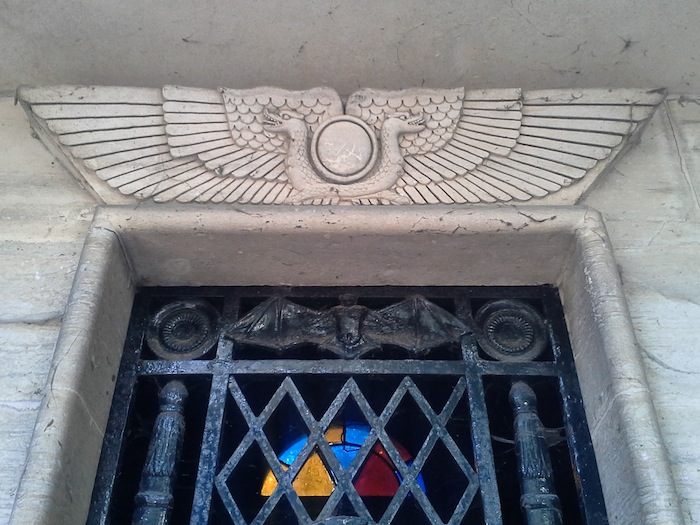 A bat in Père Lachaise Cemetery in Paris