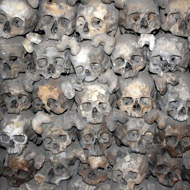 Some of the skulls beneath St. Stephan's.