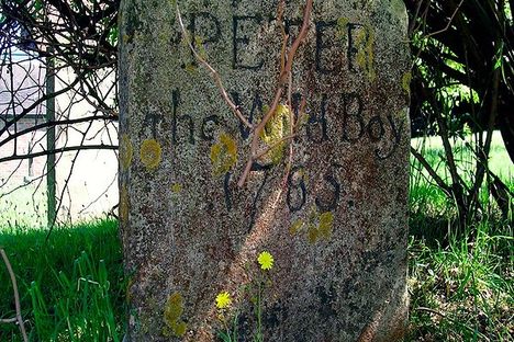 Tombstone of Wild Peter at St. Mary's Church.