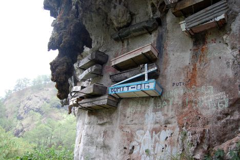 The Hanging Coffins on the Cliffs