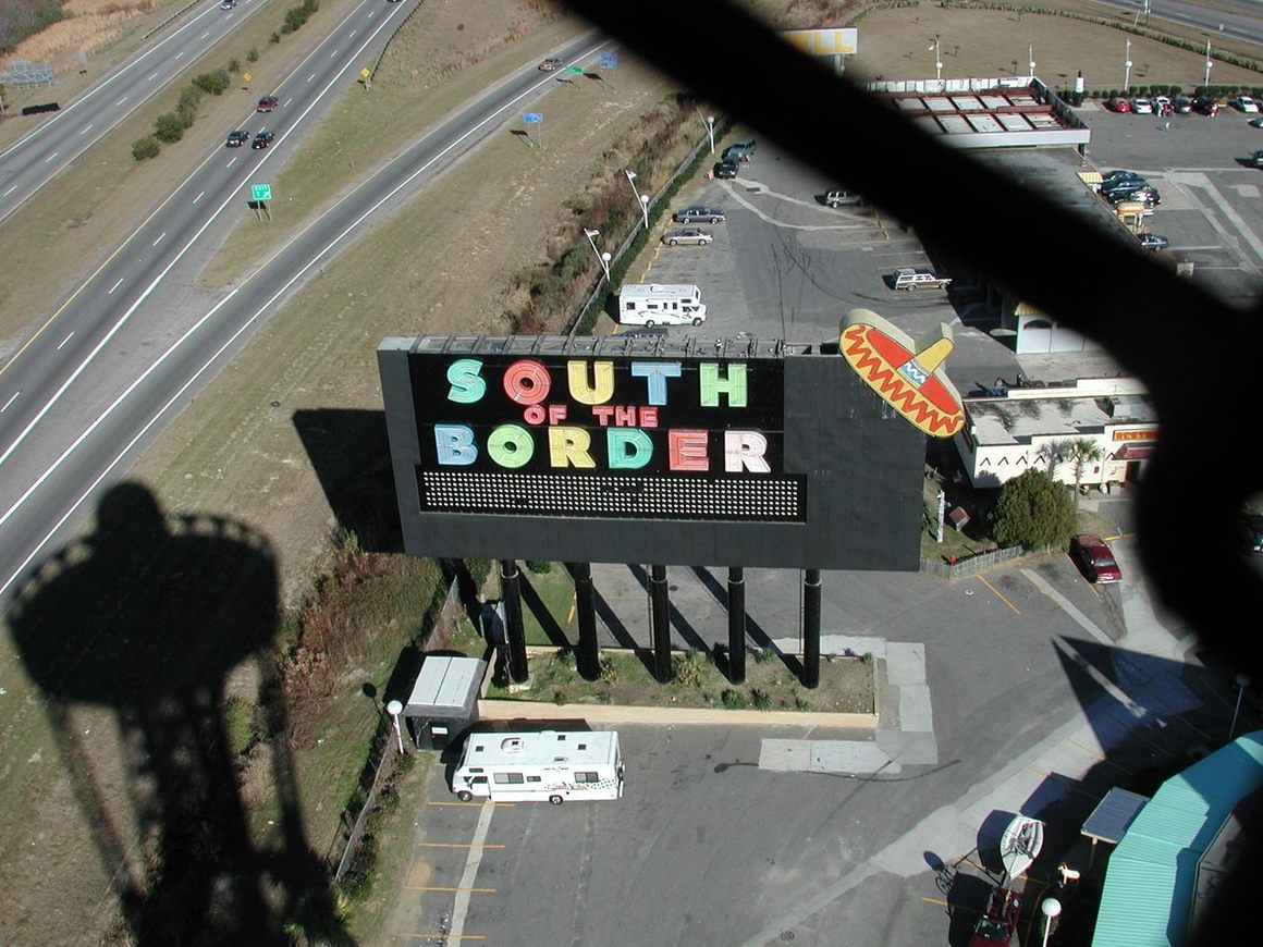 View from the top of South of the Border's Sombrero Tower