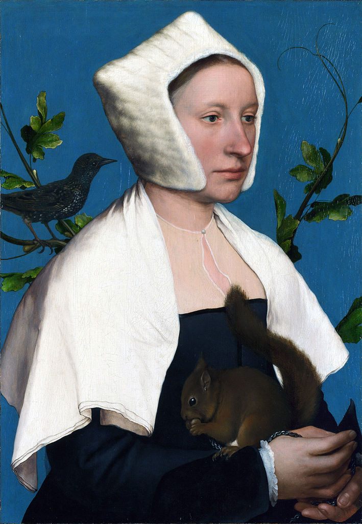 <em>Portrait of a Lady with a Squirrel and a Starling</em>, Hans Holbein