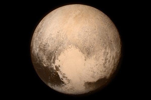 New Horizon's glamor shot of Pluto, with its heart on full display. 