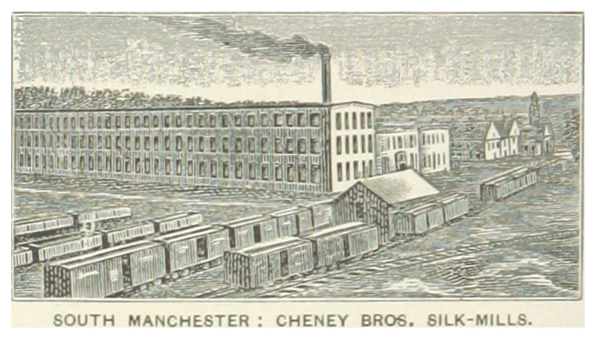 The Cheney Brothers silk mill in South Manchester, Connecticut.