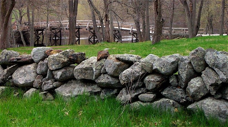 New England Stone Wall in Concord