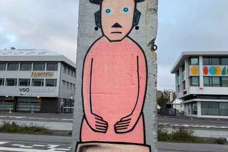 Piece of Berlin Wall In Iceland