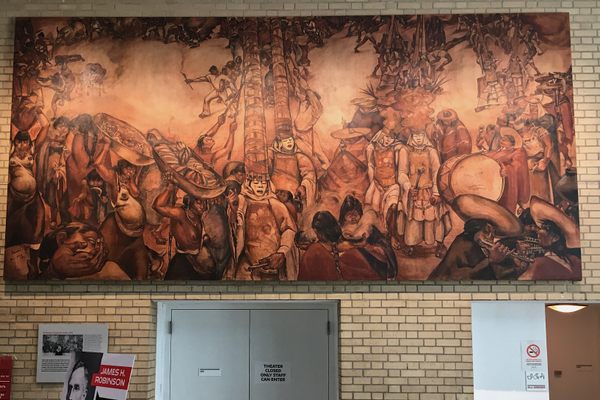 Camilo Egas Mural at The New School.