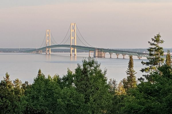View from Mackinaw Straights State Park.