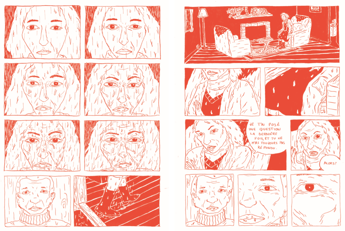 A spread from Nour Hifaoui Fakhouri's <em>The Last Forest</em>,” from <em>Samandal</em>.