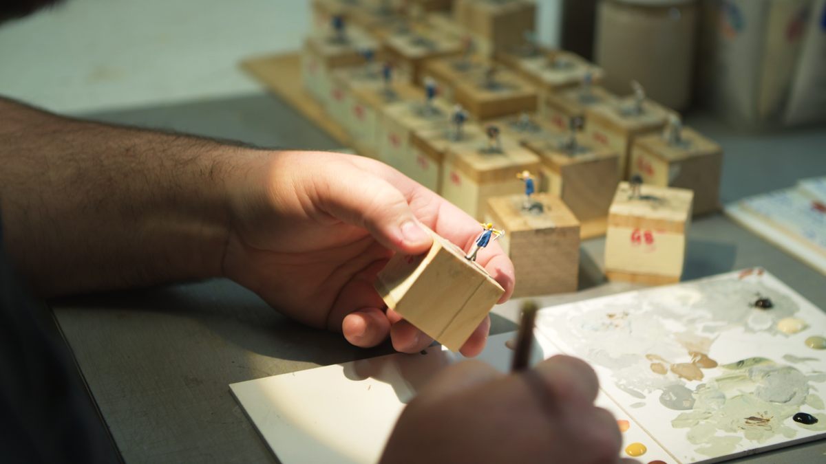 Every individual was painted by hand.