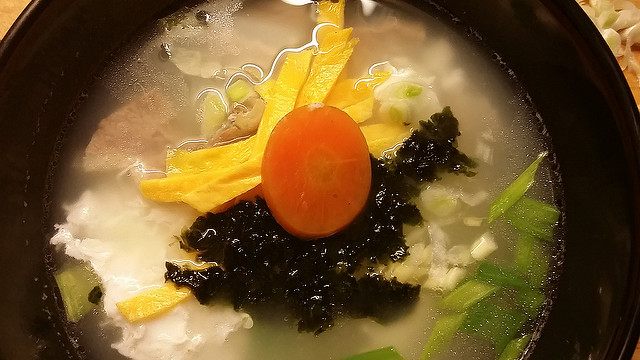 <em>Tteokguk</em> is eaten during the Lunar New Year. Traditionally, this soup was thought to be what made a person a year older.