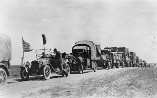 The convoy averaged about 6 miles an hour in its crawl across the country.