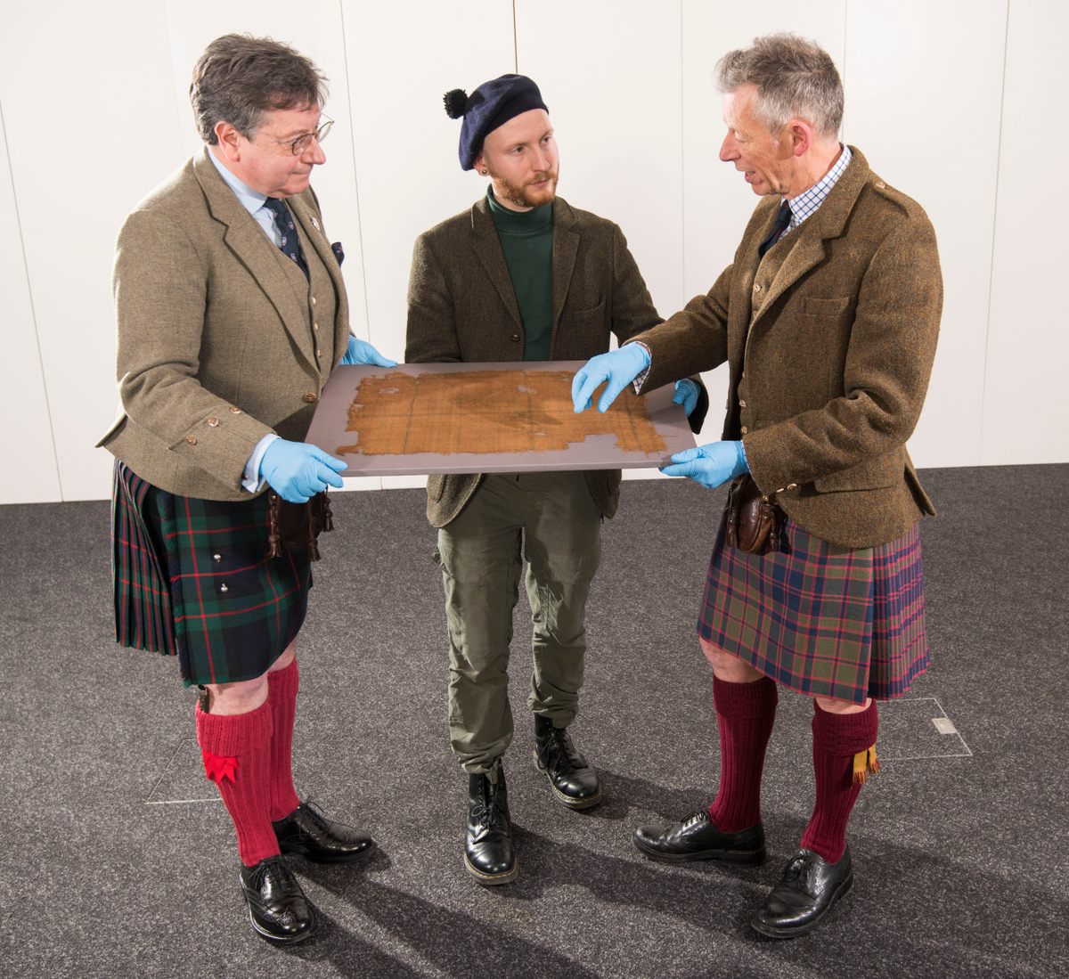 Today, tartans are widely associated with kilts. 