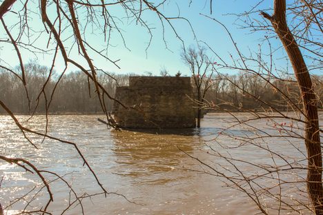 Decatur & State Line Railway Bridge Piers