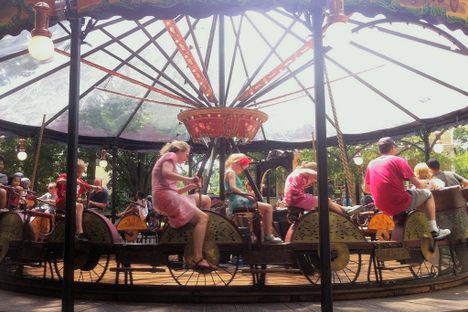Time Travel on the Back of a Carousel Horse at a Vintage French Carnival in NYC