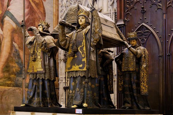 Tomb of Columbus in Seville Cathedral