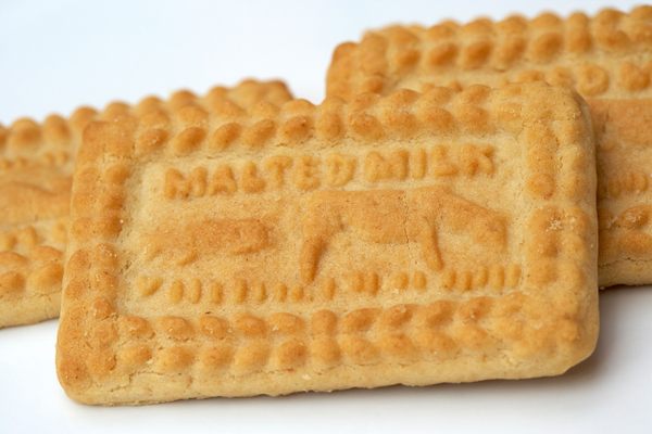 Malted milk biscuits are a popular tea companion. 
