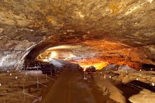 Inside Wonderwerk Caves, underground caves and excavation, Kuruman, Northern Cape