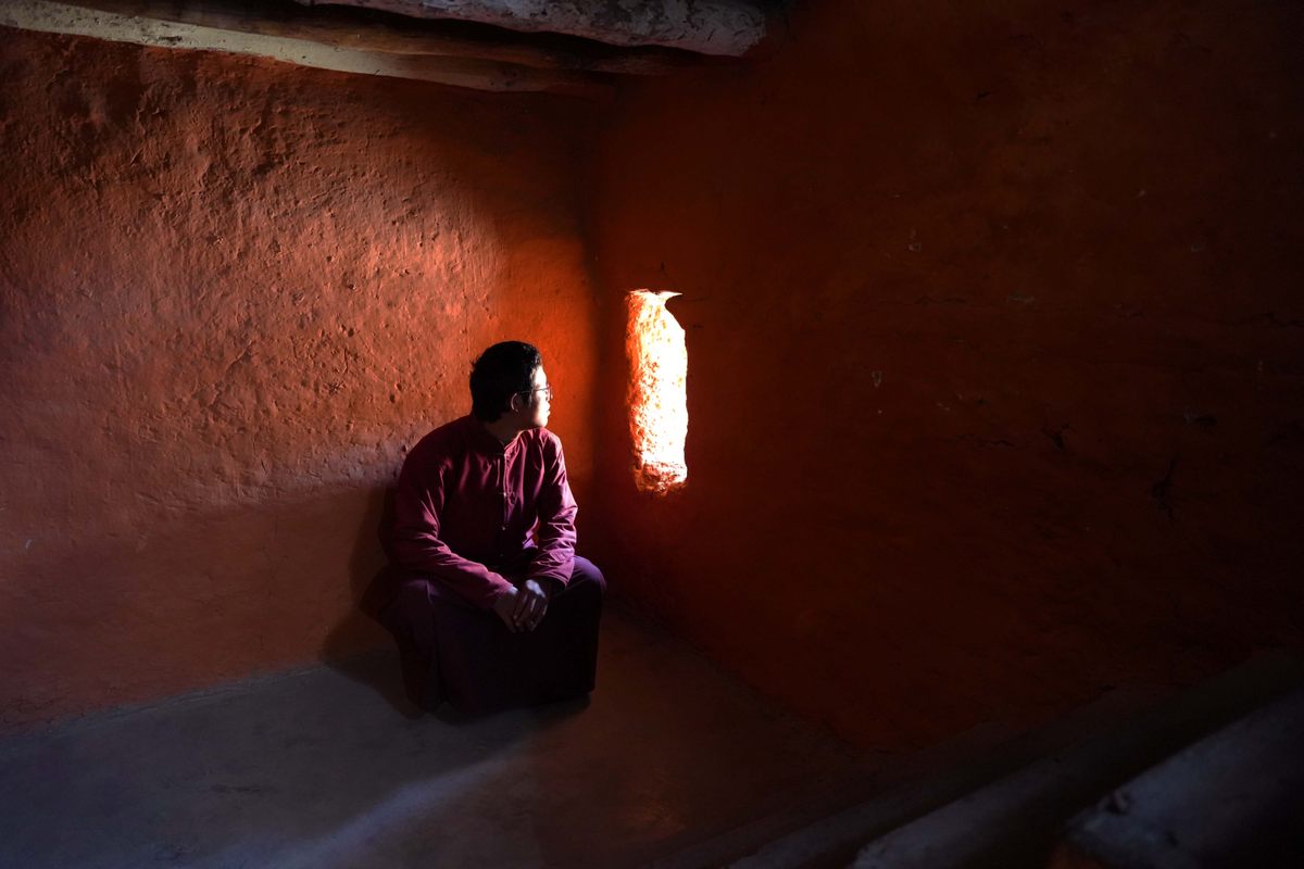 The monks who live in Mustang's monasteries are watching their heritage crumble.  "For the Buddhists, the paintings [in the monasteries] are embodiments of the gods themselves, and they can't worship a half-damaged idol," explains one observer.