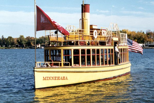 The restored steamboat Minnehaha.