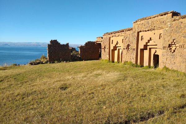 Partially restored section of the convent. The Andes are in the background.