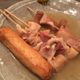 Saezuri (last skewer on the right), photographed by Food historian Ken Albala at an oden in Japan.