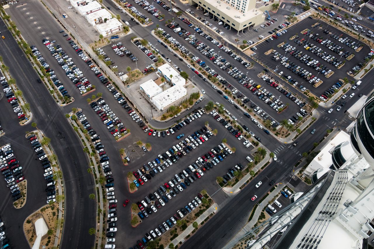 Parking lots eat U.S. cities.