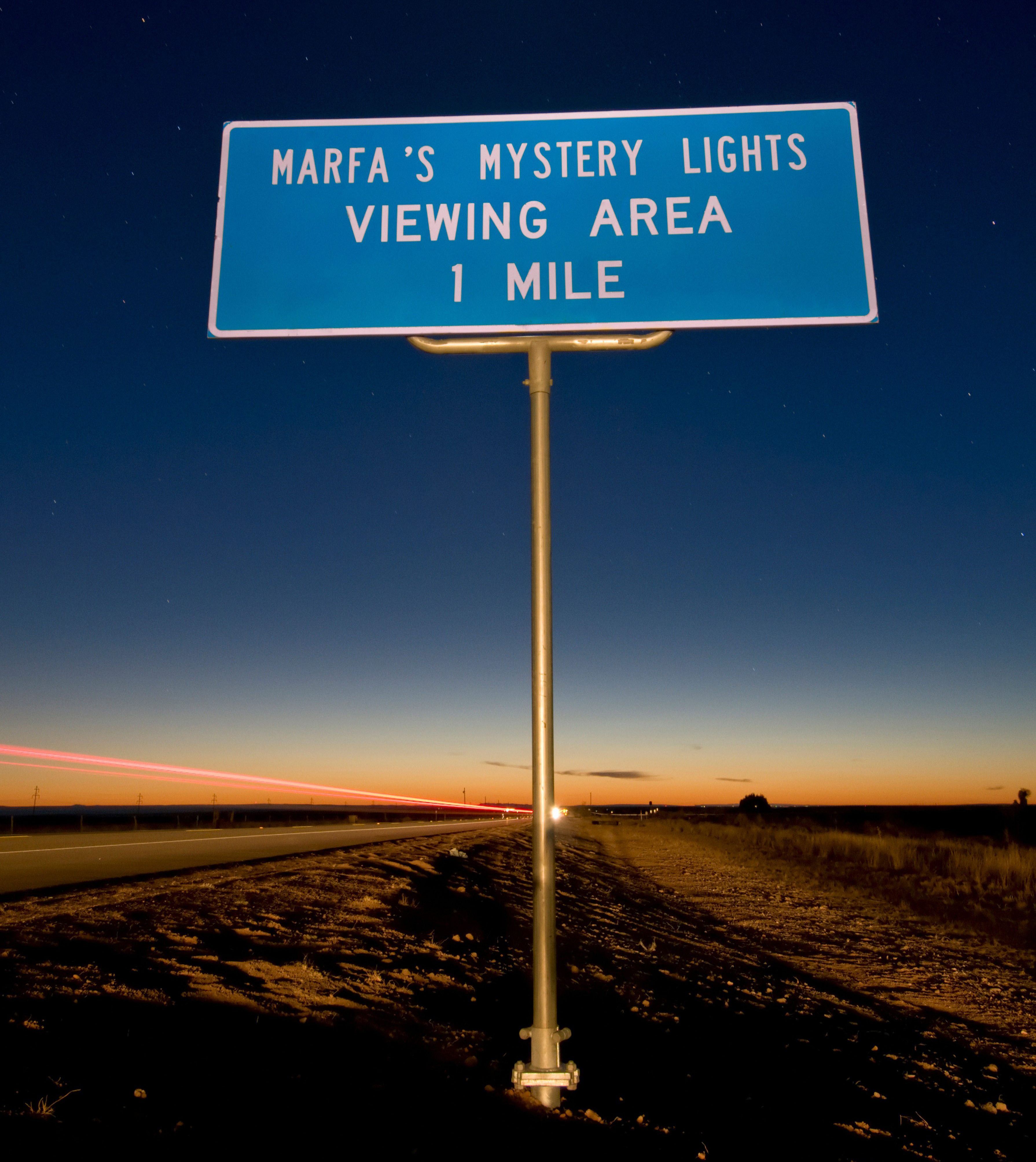 The Marfa Lights in west Texas are probably the most famous spooklights in the United States. 