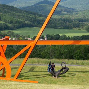 Art installation at the top of Carey Hill Sculpture Park