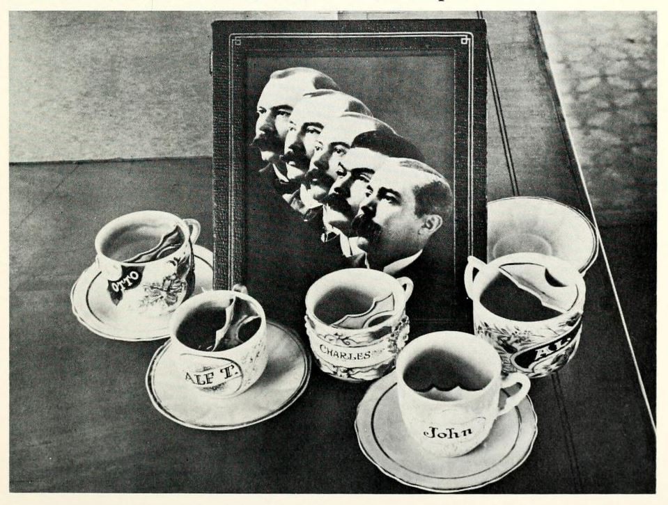 Vintage Old Man Face Mug Coffee / Tea Cup w/ Saucer