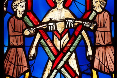Window Panel with Saint Vincent on the Rack